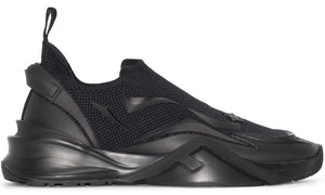 Fendi Flow - حذاء رياضي شبكي أسود للجري