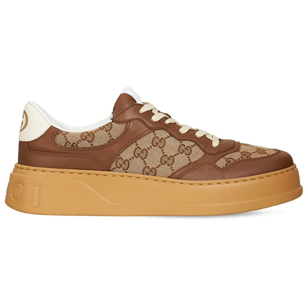 GUCCI GG Canvas leather-trimmed sneakers - DUBAI ALL STAR