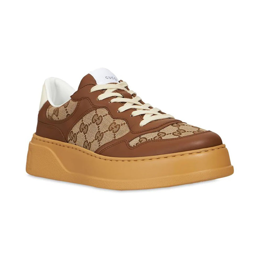 GUCCI GG Canvas leather-trimmed sneakers - DUBAI ALL STAR