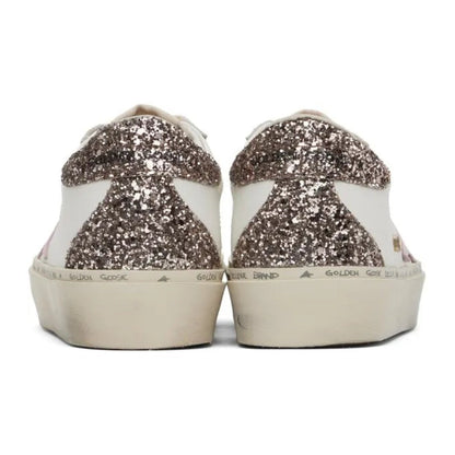 Golden Goose Hi Star 'White Antique Pink Glitter' - DUBAI ALL STAR