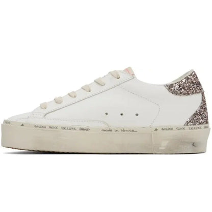 Golden Goose Hi Star 'White Antique Pink Glitter' - DUBAI ALL STAR