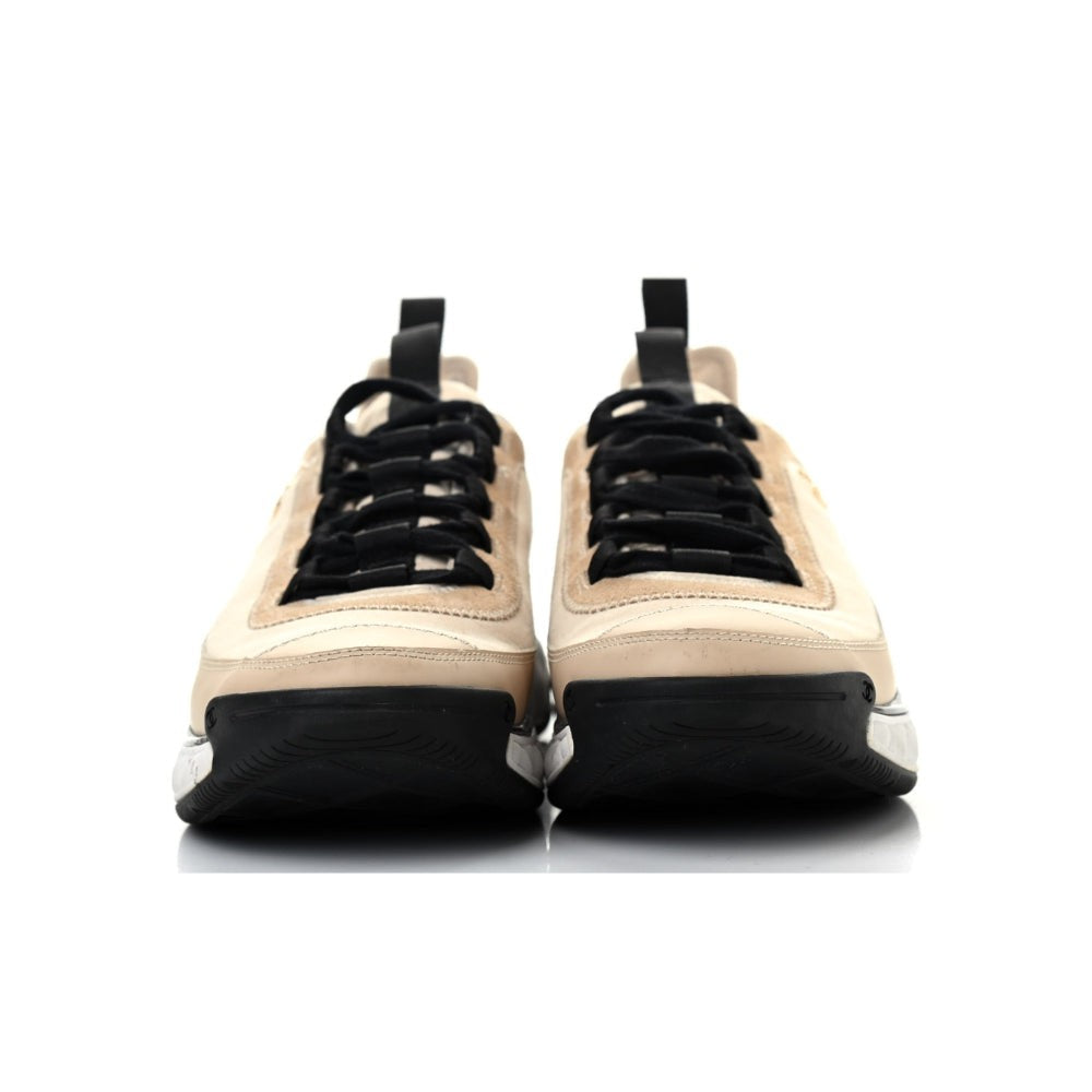 Chanel Velvet Calfskin & Mixed Fibers Sneaker 'Beige' - DUBAI ALL STAR