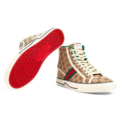 Gucci Tennis 1977 High 'Beige Ebony' - DUBAI ALL STAR