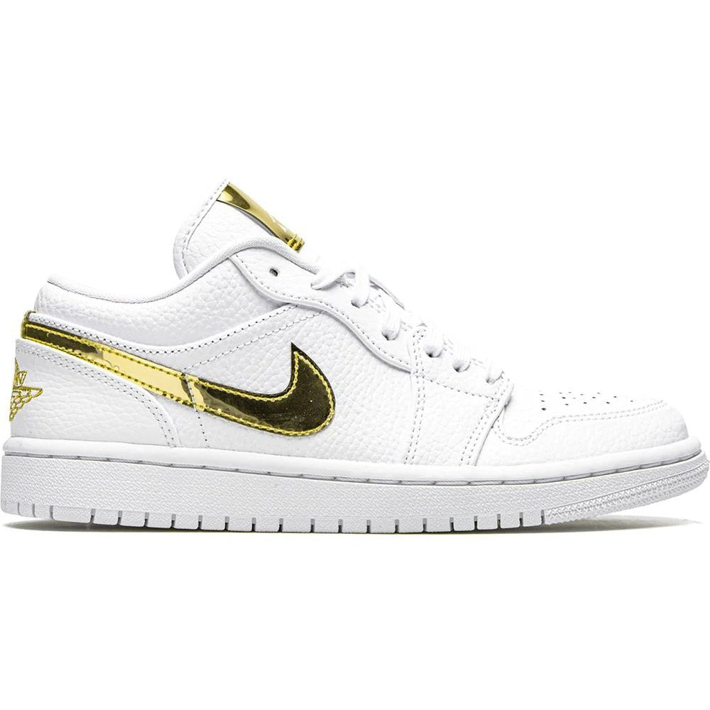 Nike Air Jordan 1 Retro Low 'White Metallic Gold' - DUBAI ALL STAR