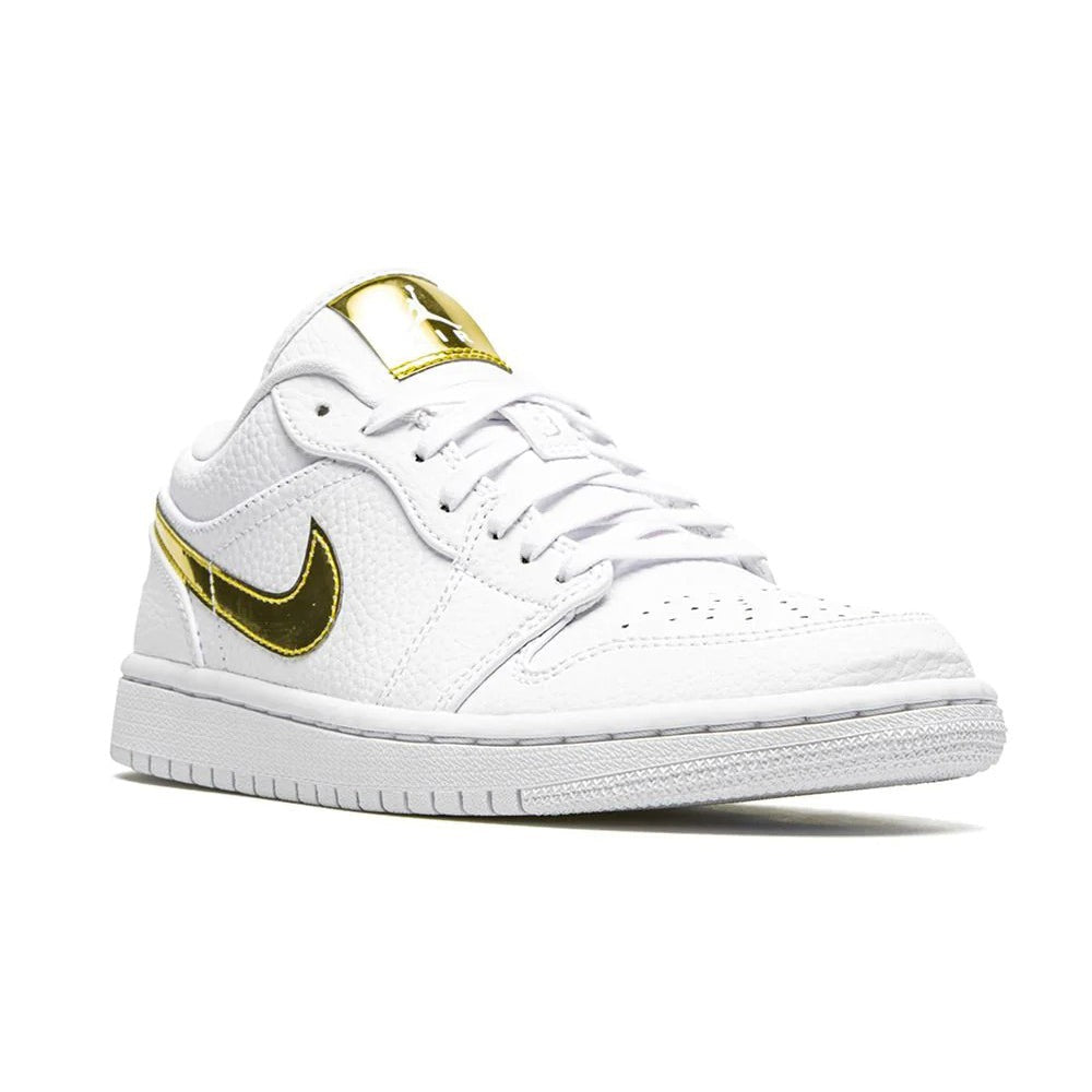 Nike Air Jordan 1 Retro Low 'White Metallic Gold' - DUBAI ALL STAR