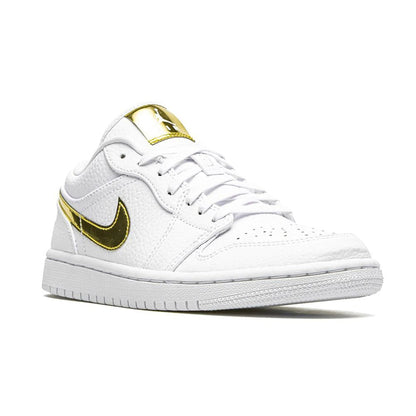 Nike Air Jordan 1 Retro Low 'White Metallic Gold' - DUBAI ALL STAR