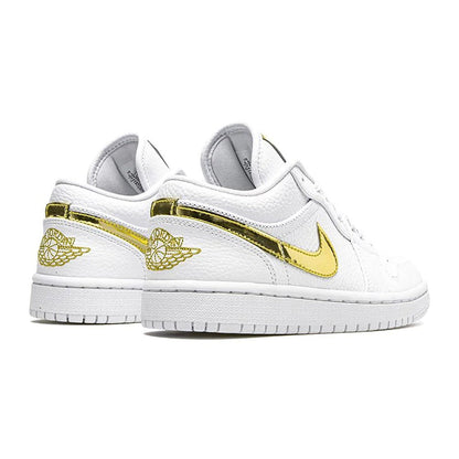 Nike Air Jordan 1 Retro Low 'White Metallic Gold' - DUBAI ALL STAR