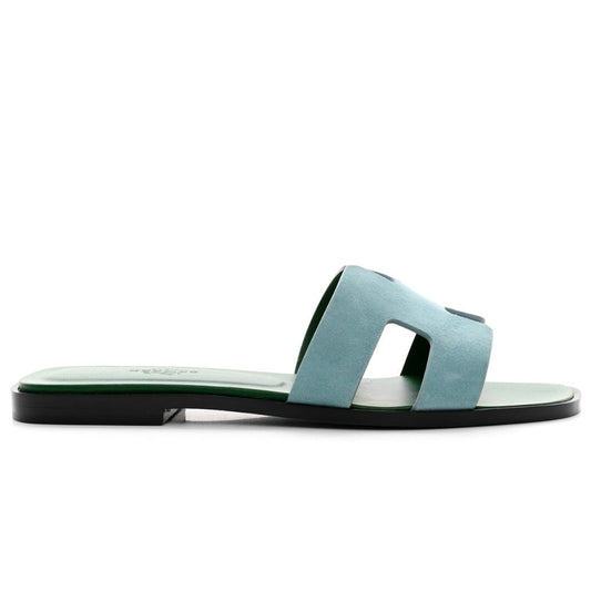 Hermes Oran Sandal Vert D'eau Suede Goatskin - DUBAI ALL STAR