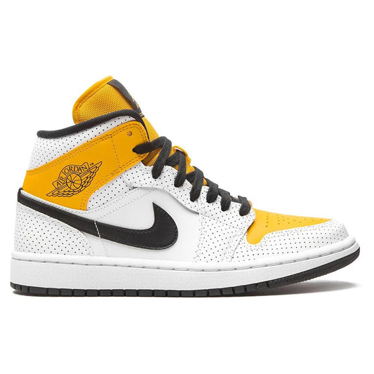 Air Jordan 1 Mid "Perforated - White University Gold" - DUBAI ALL STAR