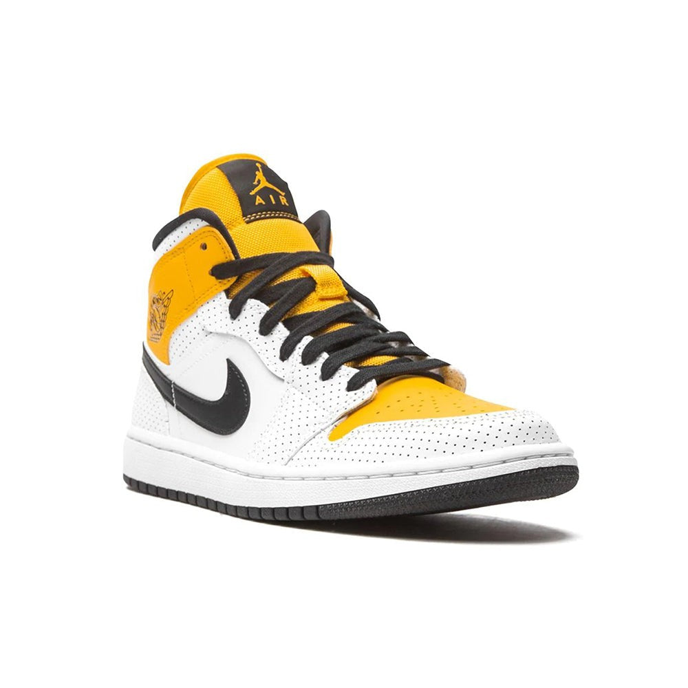 Air Jordan 1 Mid "Perforated - White University Gold" - DUBAI ALL STAR