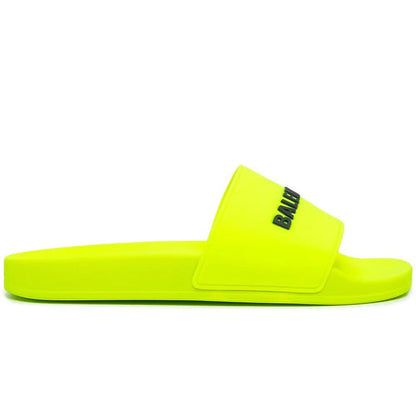 Balenciaga Logo-Print Rubber Slides - DUBAI ALL STAR