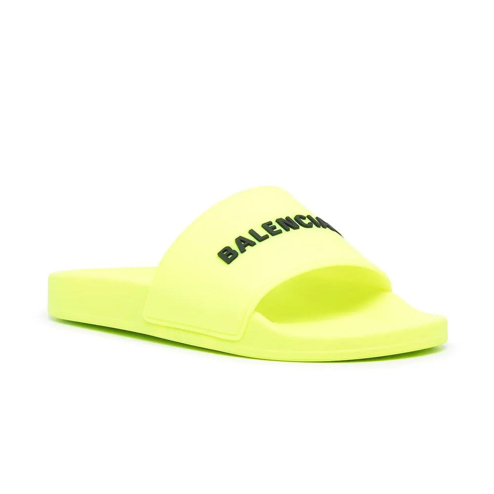 Balenciaga Logo-Print Rubber Slides - DUBAI ALL STAR