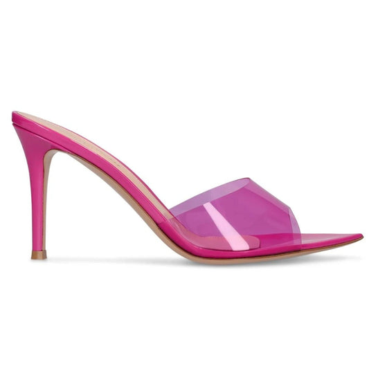 Gianvito Rossi Elle 85mm point-toe mules "Pink" - DUBAI ALL STAR