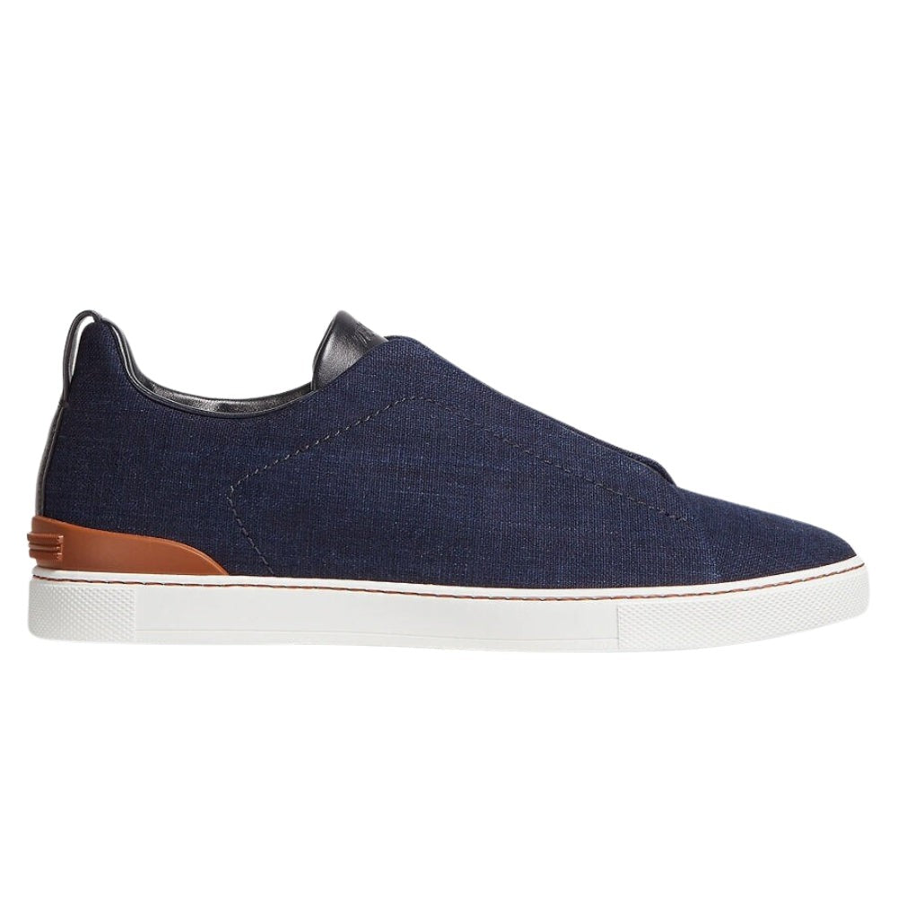 Zegna Cotton Denim Triple Stitch™ Sneakers "Blue" - DUBAI ALL STAR