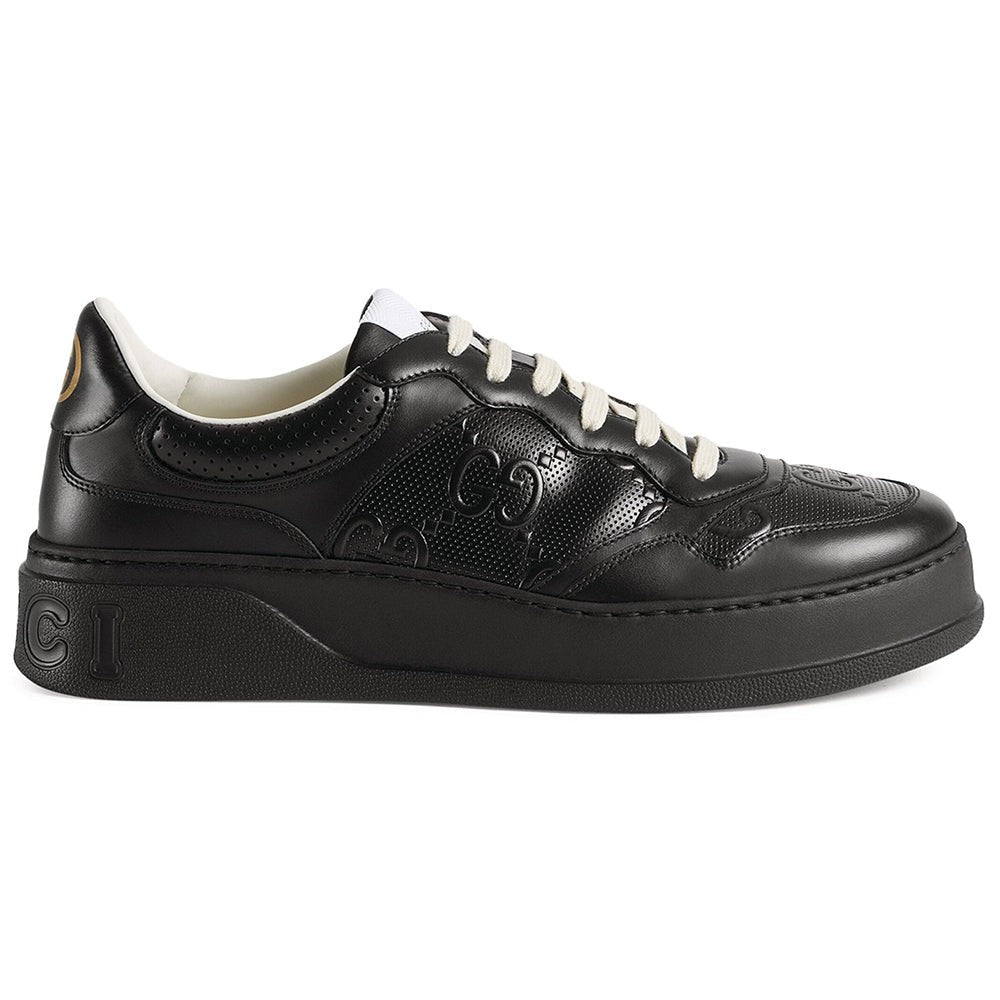 GUCCI Leather GG Embossed Sneakers "Black" - DUBAI ALL STAR