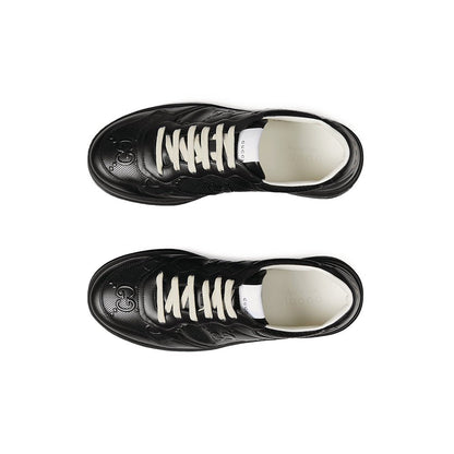 GUCCI Leather GG Embossed Sneakers "Black" - DUBAI ALL STAR