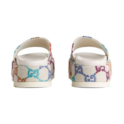 Gucci GG jacquard platform slides - DUBAI ALL STAR