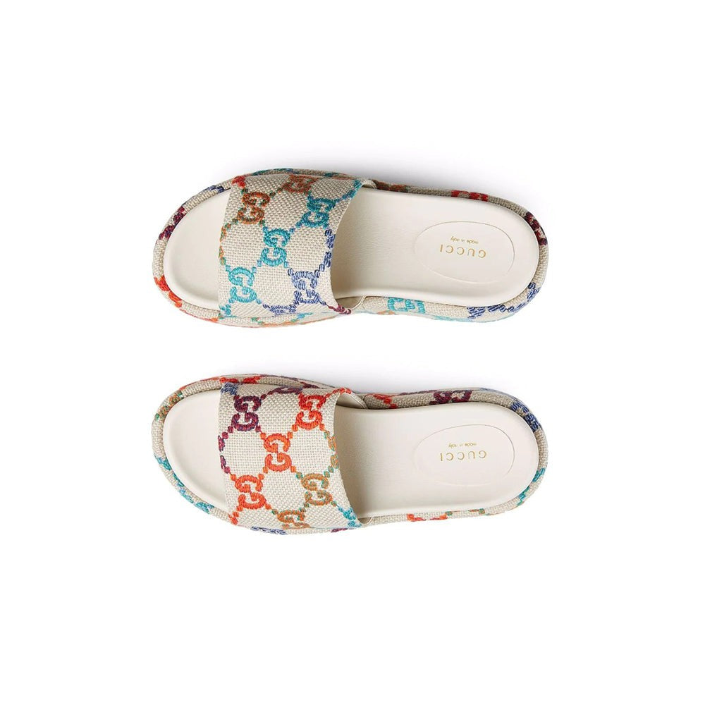 Gucci GG jacquard platform slides - DUBAI ALL STAR