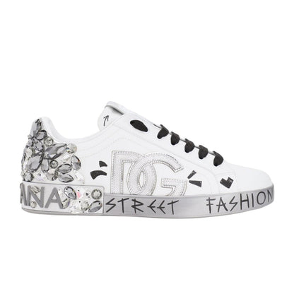 DOLCE & GABBANA  White ‘Portofino’ Sneakers - DUBAI ALL STAR