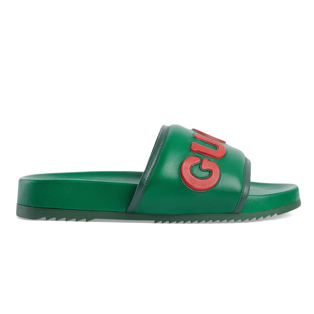 Gucci  Leather Logo Slides - DUBAI ALL STAR