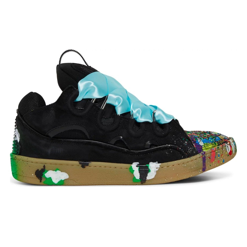 Gallery Dept. x Lanvin Curb Sneakers 'Paint Drip - Black' - DUBAI ALL STAR