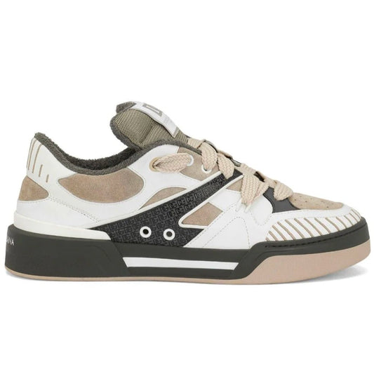 Dolce & Gabbana New Roma panelled 'white/khaki/beige' - DUBAI ALL STAR