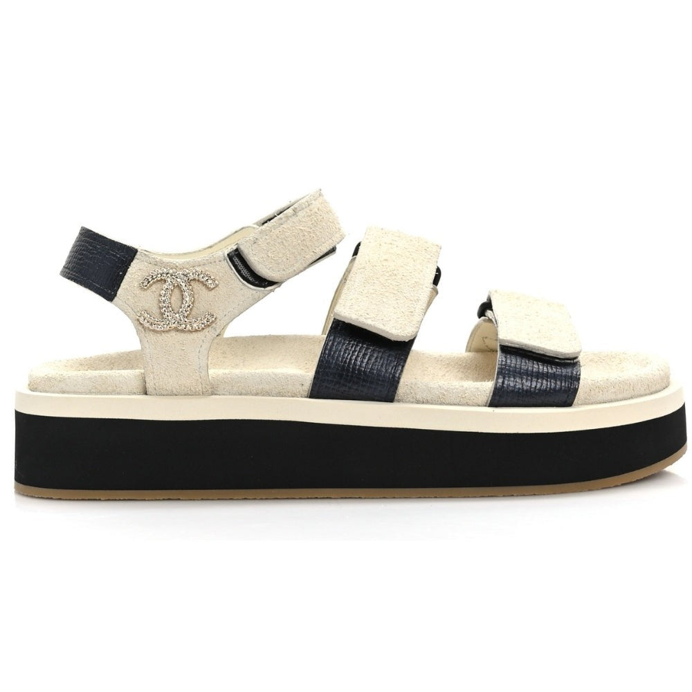 CHANEL Suede Calfskin Velcro "Ivory" - DUBAI ALL STAR