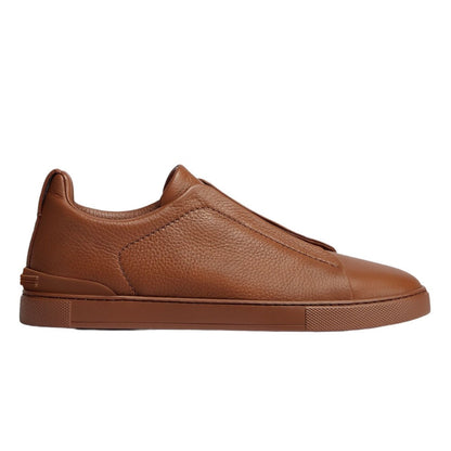 Zegna Triple Stich leather sneakers "Vicuna" - DUBAI ALL STAR