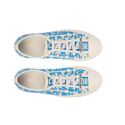 Dior Wmns Walk'N'Dior Embroidered Cotton Low 'Dior Oblique - Corn Flower' - DUBAI ALL STAR