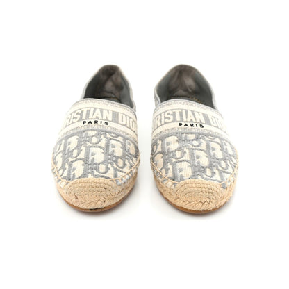 CHRISTIAN DIOR Oblique Embroidered Granville 15mm Espadrilles 37 Grey Stone - DUBAI ALL STAR