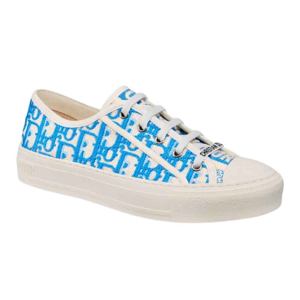 Dior Wmns Walk'N'Dior Embroidered Cotton Low 'Dior Oblique - Corn Flower' - DUBAI ALL STAR