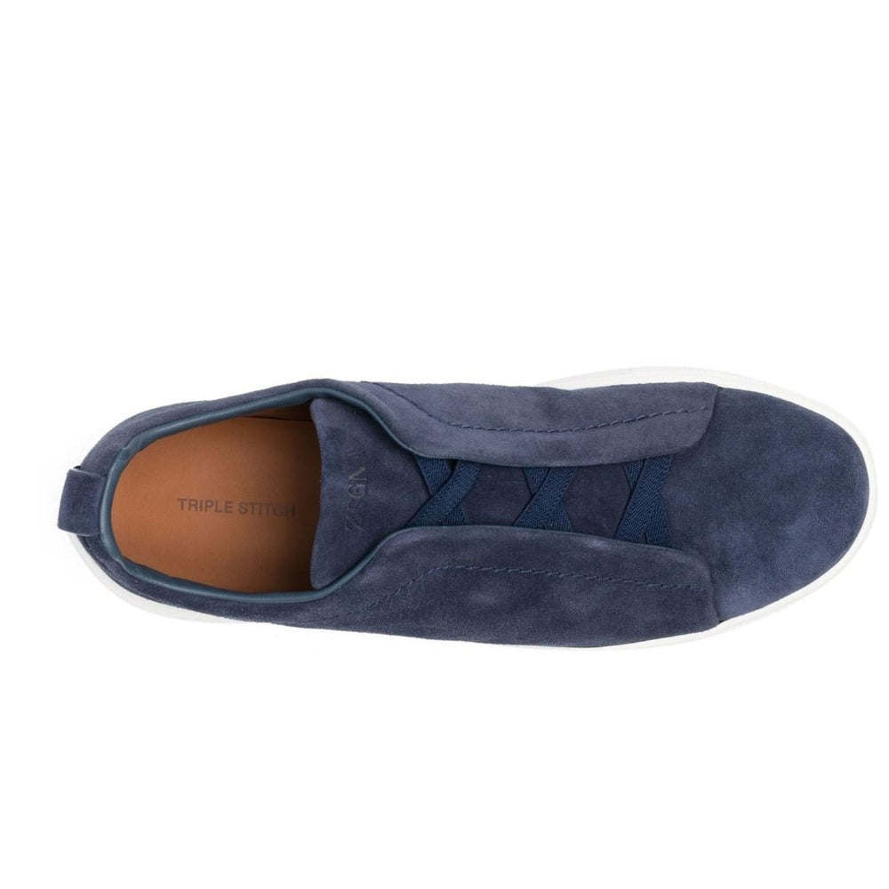 Zegna slip-on suede sneakers "Blue" - DUBAI ALL STAR