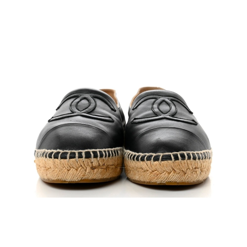 CHANEL Lambskin CC Espadrilles 38 'Black' - DUBAI ALL STAR