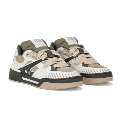 Dolce & Gabbana New Roma panelled 'white/khaki/beige' - DUBAI ALL STAR