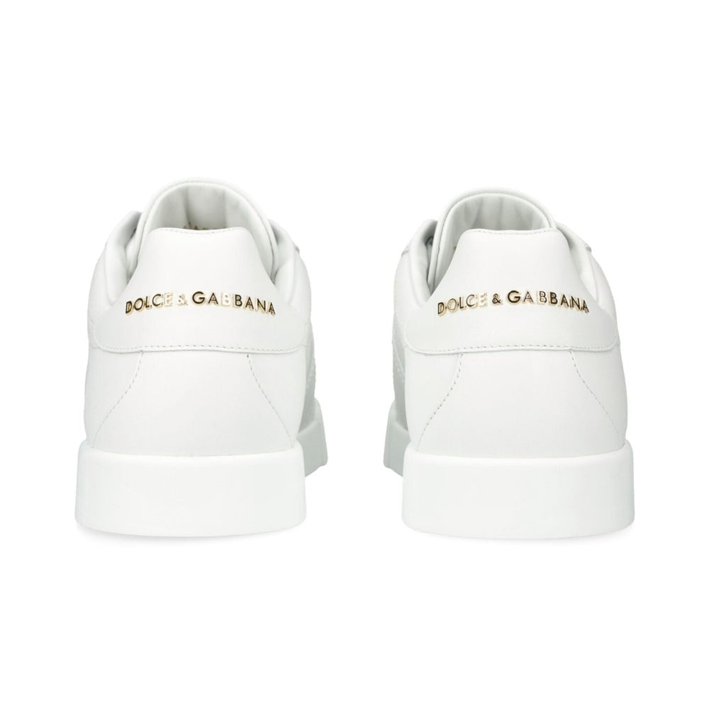 DOLCE & GABBANA  Leather Portofino Buckle "White" - DUBAI ALL STAR