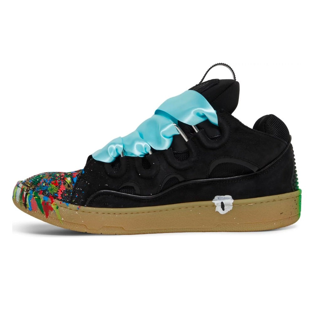 Gallery Dept. x Lanvin Curb Sneakers 'Paint Drip - Black' - DUBAI ALL STAR