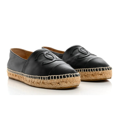 CHANEL Lambskin CC Espadrilles 38 'Black' - DUBAI ALL STAR