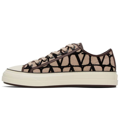 Valentino Garavani Beige & Black Totaloop Sneaker - DUBAI ALL STAR