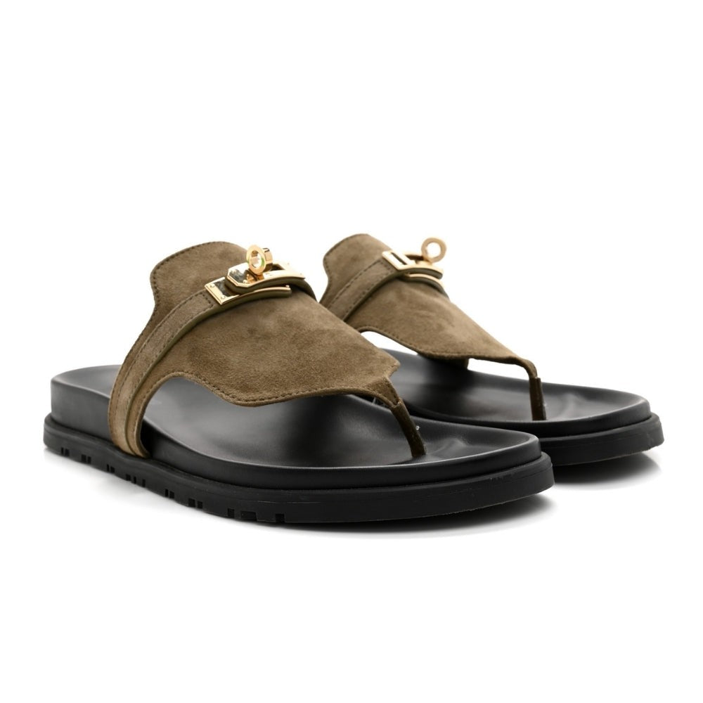 HERMES Empire sandal "Green" - DUBAI ALL STAR