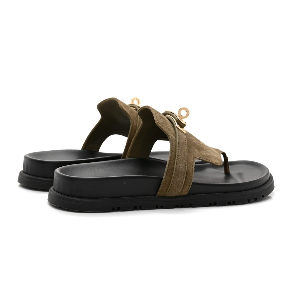 HERMES Empire sandal "Green" - DUBAI ALL STAR