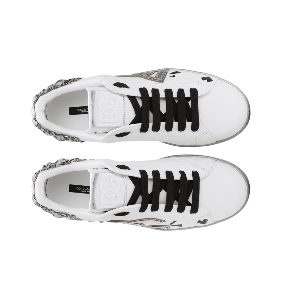 DOLCE & GABBANA  White ‘Portofino’ Sneakers - DUBAI ALL STAR