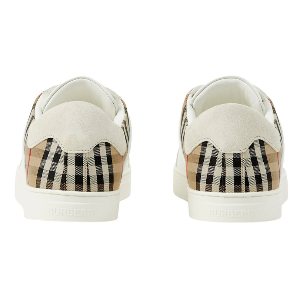 Burberry Check Panelled Sneakers 'Natural White Archive Beige' - DUBAI ALL STAR