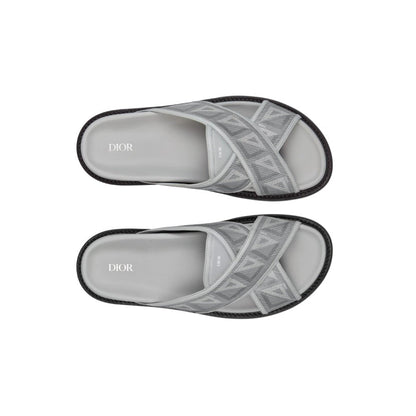 Dior Aqua Sandal 'CD Diamond - Grey' - DUBAI ALL STAR