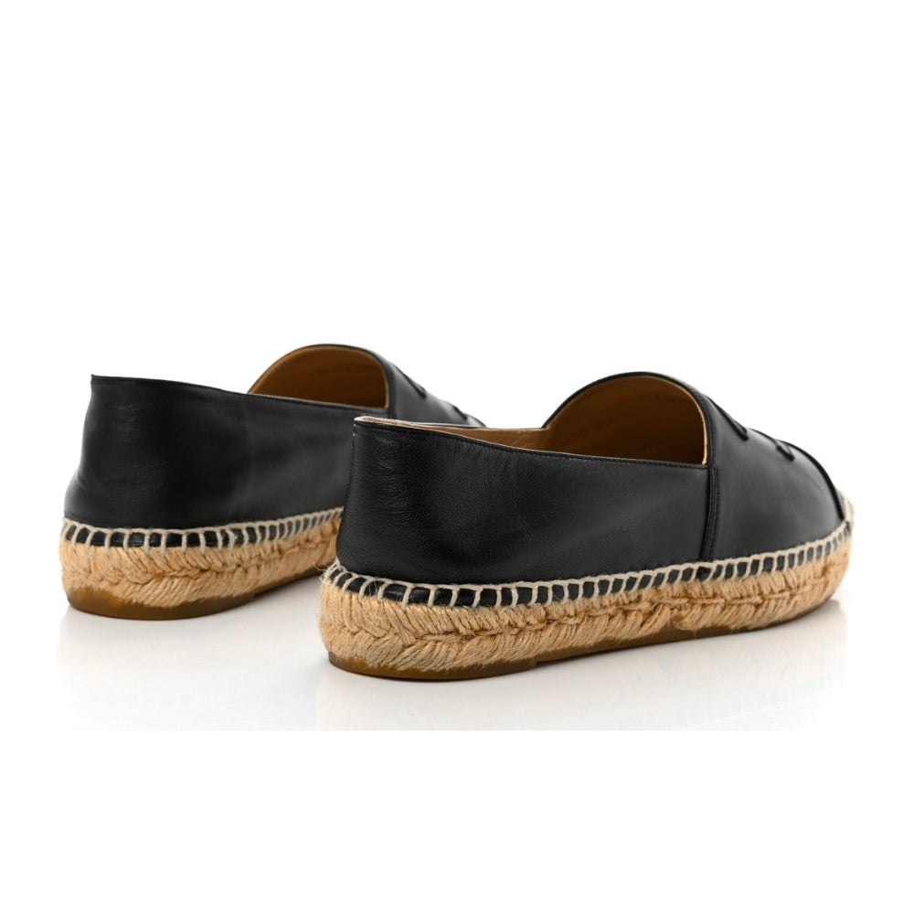 CHANEL Lambskin CC Espadrilles 38 'Black' - DUBAI ALL STAR