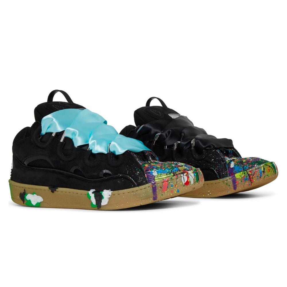 Gallery Dept. x Lanvin Curb Sneakers 'Paint Drip - Black' - DUBAI ALL STAR