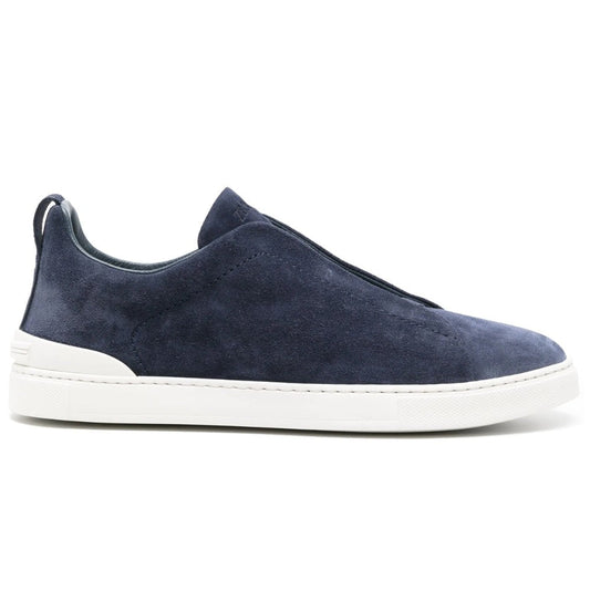 Zegna Triple Stitch suede sneakers "Blue" - DUBAI ALL STAR