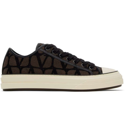 Valentino Garavani Brown Iconographe Totaloop Sneakers - DUBAI ALL STAR