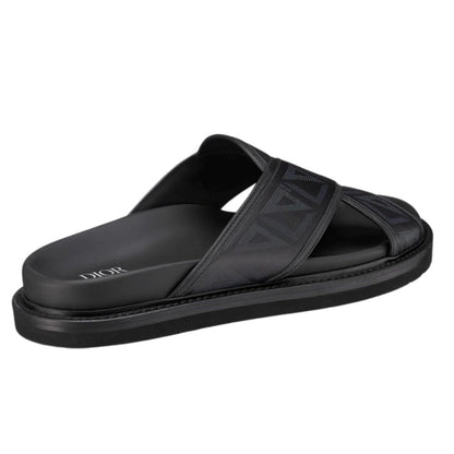 Dior Aqua Sandal 'CD Diamond - Black' - DUBAI ALL STAR