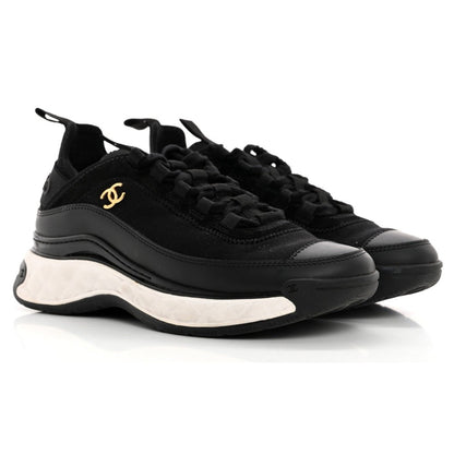 Chanel Velvet Calfskin & Mixed Fibers Sneaker 'Black' - DUBAI ALL STAR