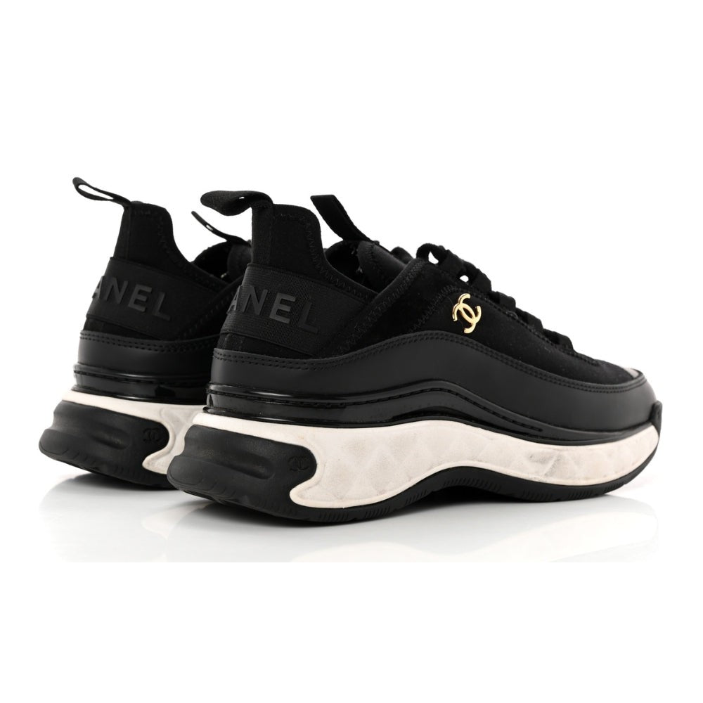 Chanel Velvet Calfskin & Mixed Fibers Sneaker 'Black' - DUBAI ALL STAR